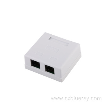 Cat5e utp Dual port rj45 surface mount box